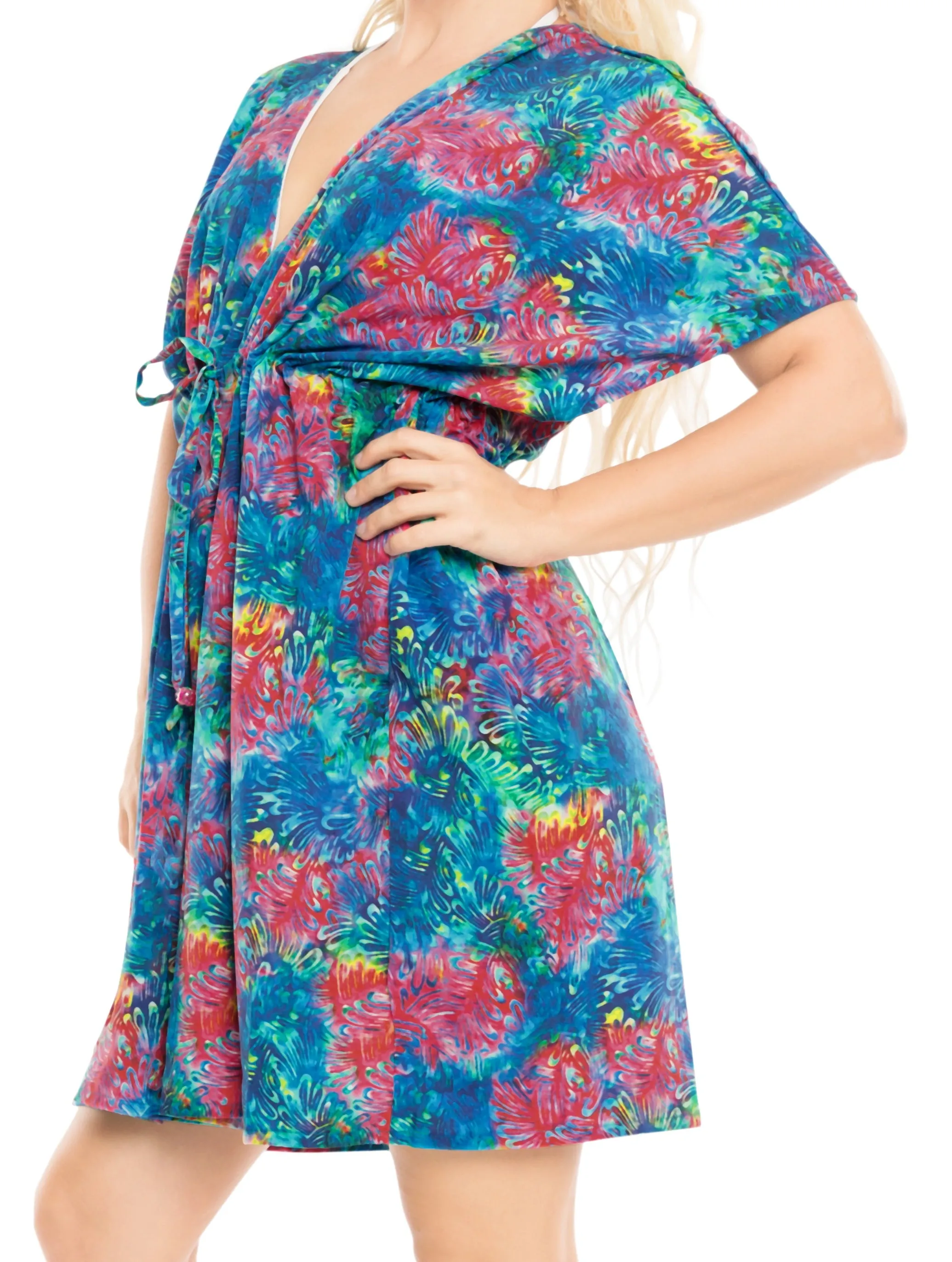 LA LEELA Women's Beach Swimming Bathing Suit Cover ups XL-XXL Multicolor-F236