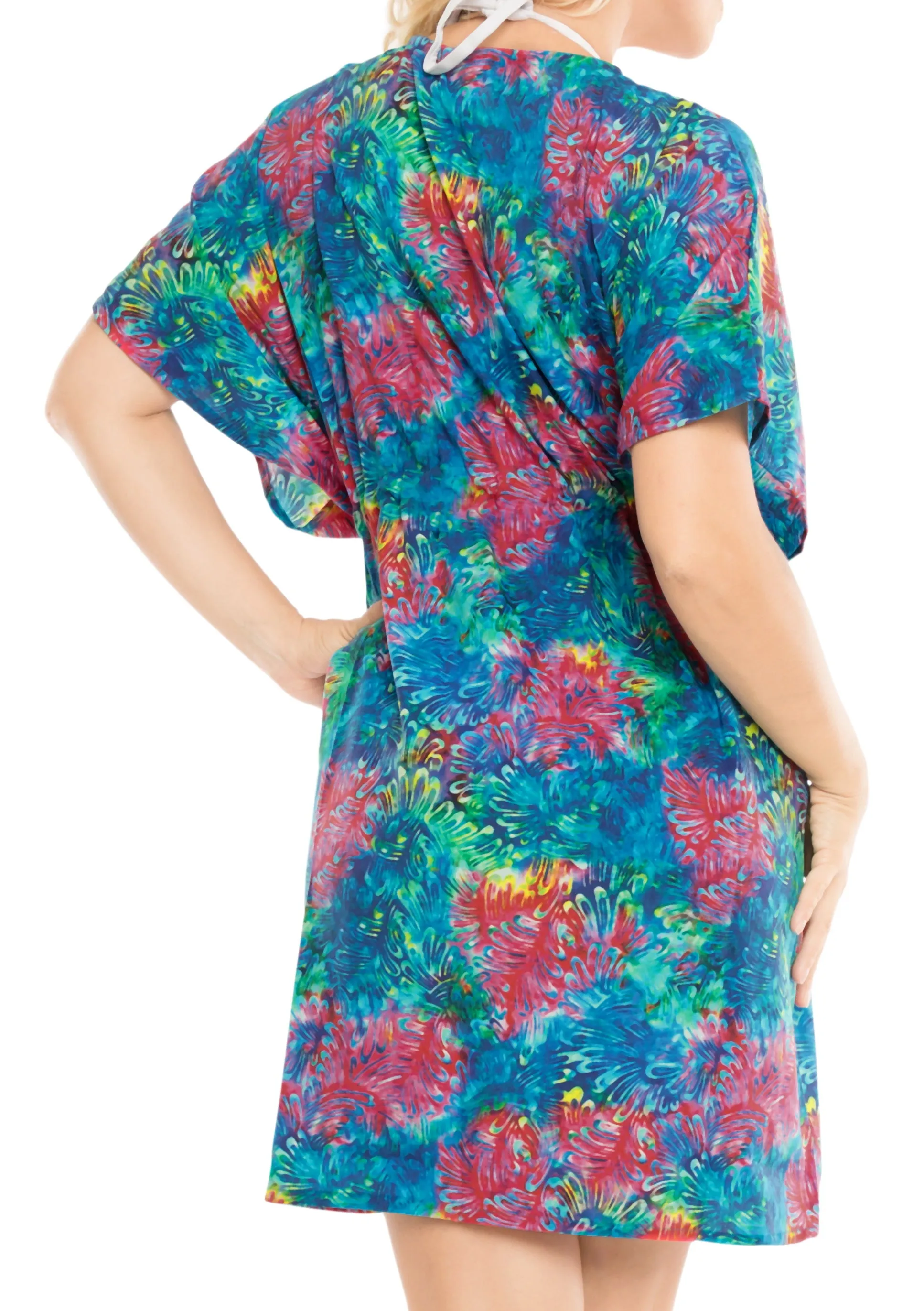 LA LEELA Women's Beach Swimming Bathing Suit Cover ups XL-XXL Multicolor-F236