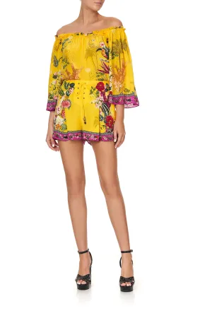 LACE UP FRONT SHORTS SAFFRON MOON