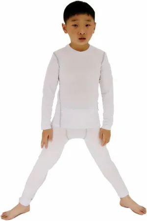 LANBAOSI Boys & Girls Long Sleeve Compression Shirts and Pant 2 Pcs Set