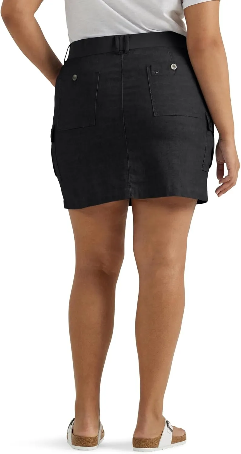 Lee Women's Plus Size Ultra Lux Comfort with Flex To Go Cargo Skort