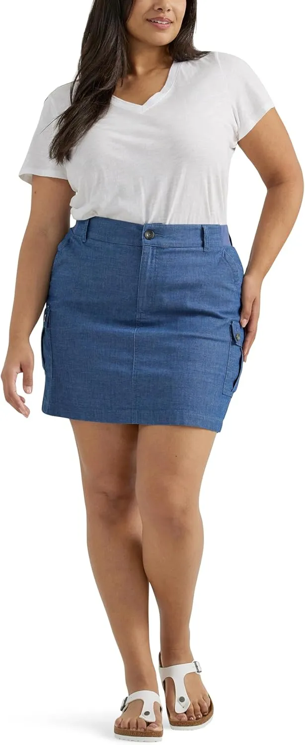 Lee Women's Plus Size Ultra Lux Comfort with Flex To Go Cargo Skort