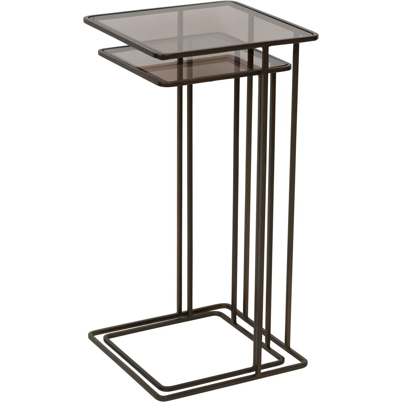 Libra Interiors Saltzburg Nesting Side Tables in Dark Gold – Set of 2