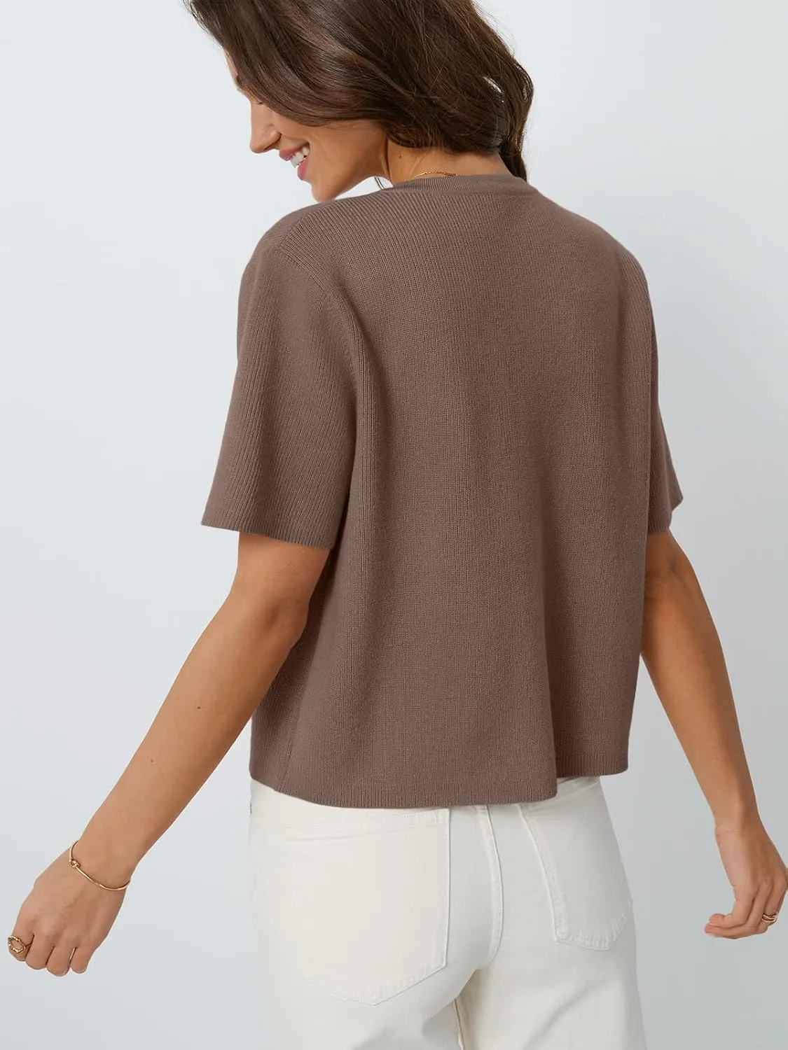 LILLUSORY Short Sleeve Cardigan Sweaters for Women 2025 Summer Cropped Button Up Sweater Tops Casual Shirt Y2K Outfits