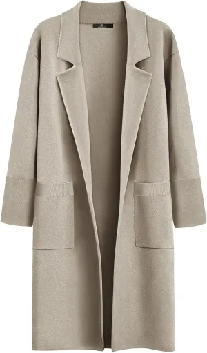 LILLUSORY Women's Long Dressy Cardigan Sweaters Fall Oversized Coatigan Jackets 2025 Knit Business Casual Winter Coats