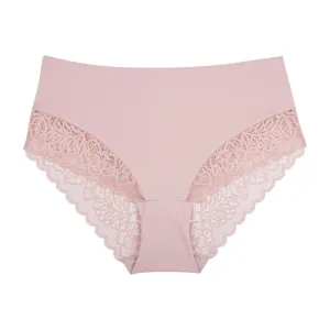 Lily Lace Midi Brief - Blush Pink