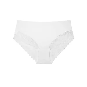 Lily Lace Midi Brief - White
