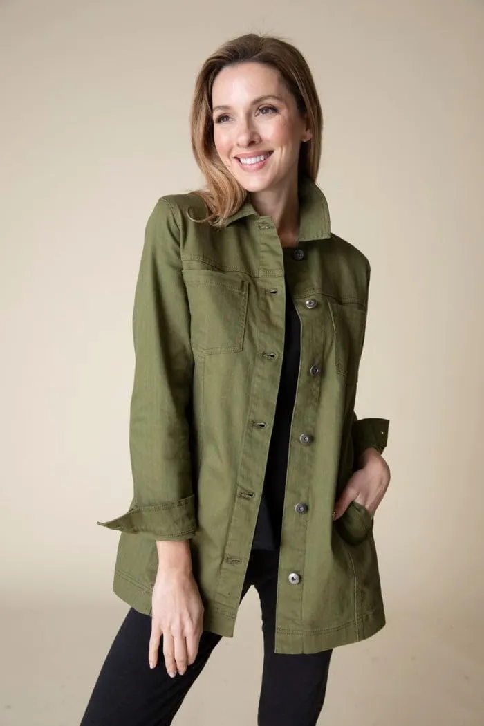 Long Stretch Denim Boyfriend Habitat Jacket