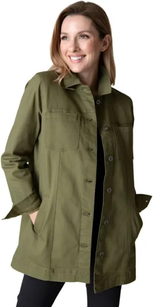 Long Stretch Denim Boyfriend Habitat Jacket