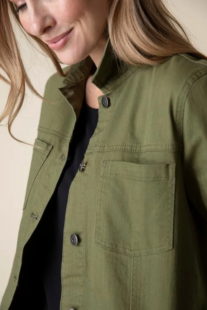 Long Stretch Denim Boyfriend Habitat Jacket