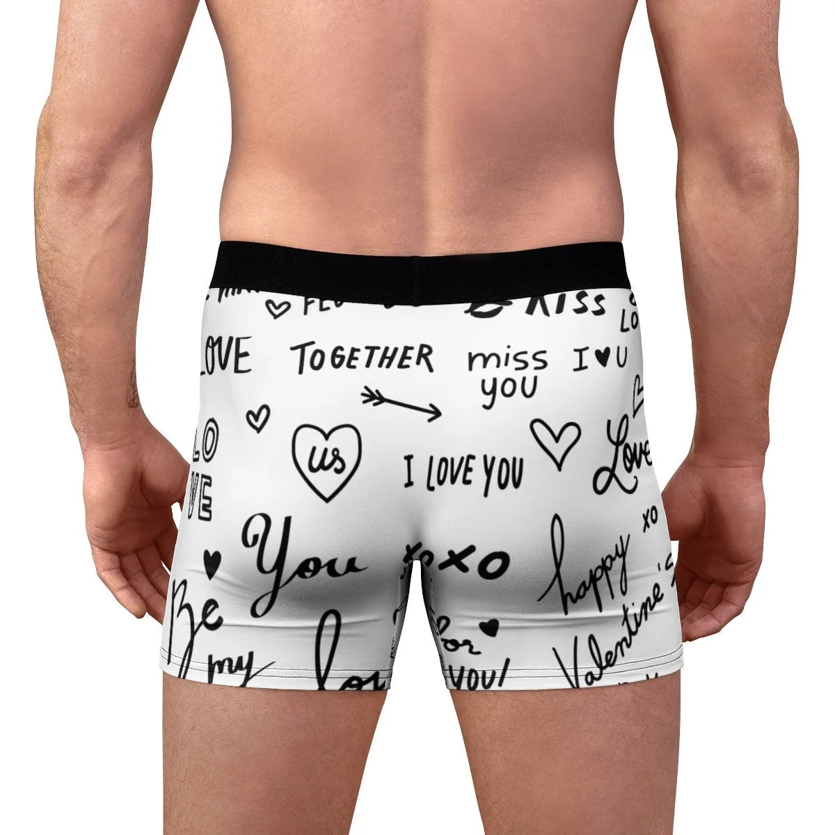 Love Notes Men&#39;s Ltweight Boxer Briefs,Gift for Him/Christmas/Birthday/Engagement/Anniversary/Funny Gifts/Halloween/Thanksgiving/Valentines