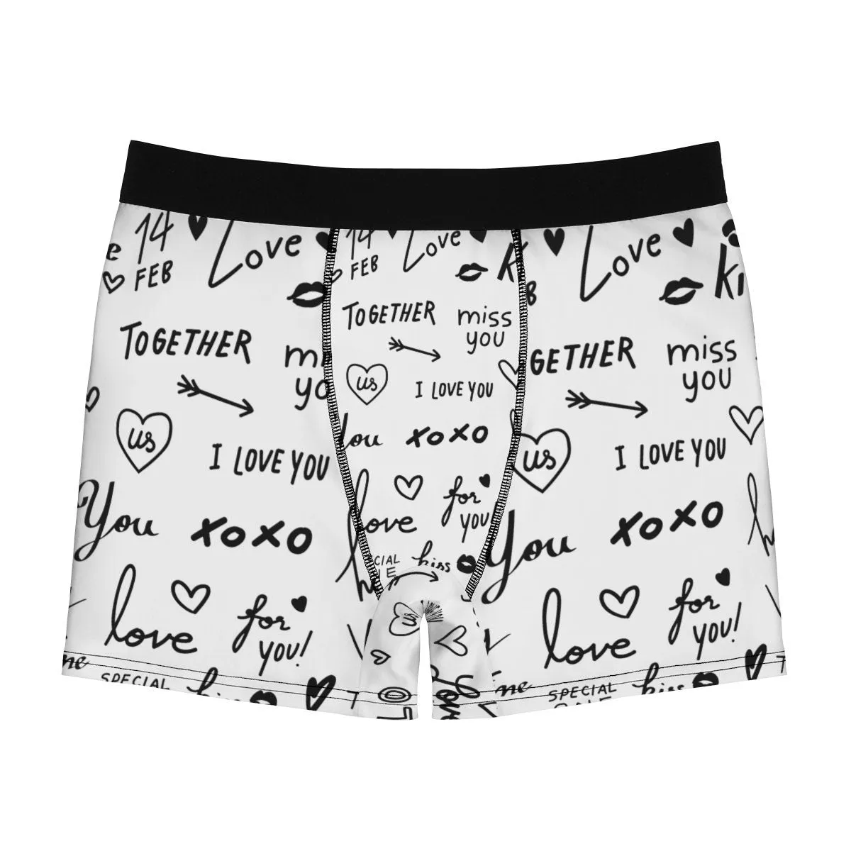 Love Notes Men&#39;s Ltweight Boxer Briefs,Gift for Him/Christmas/Birthday/Engagement/Anniversary/Funny Gifts/Halloween/Thanksgiving/Valentines