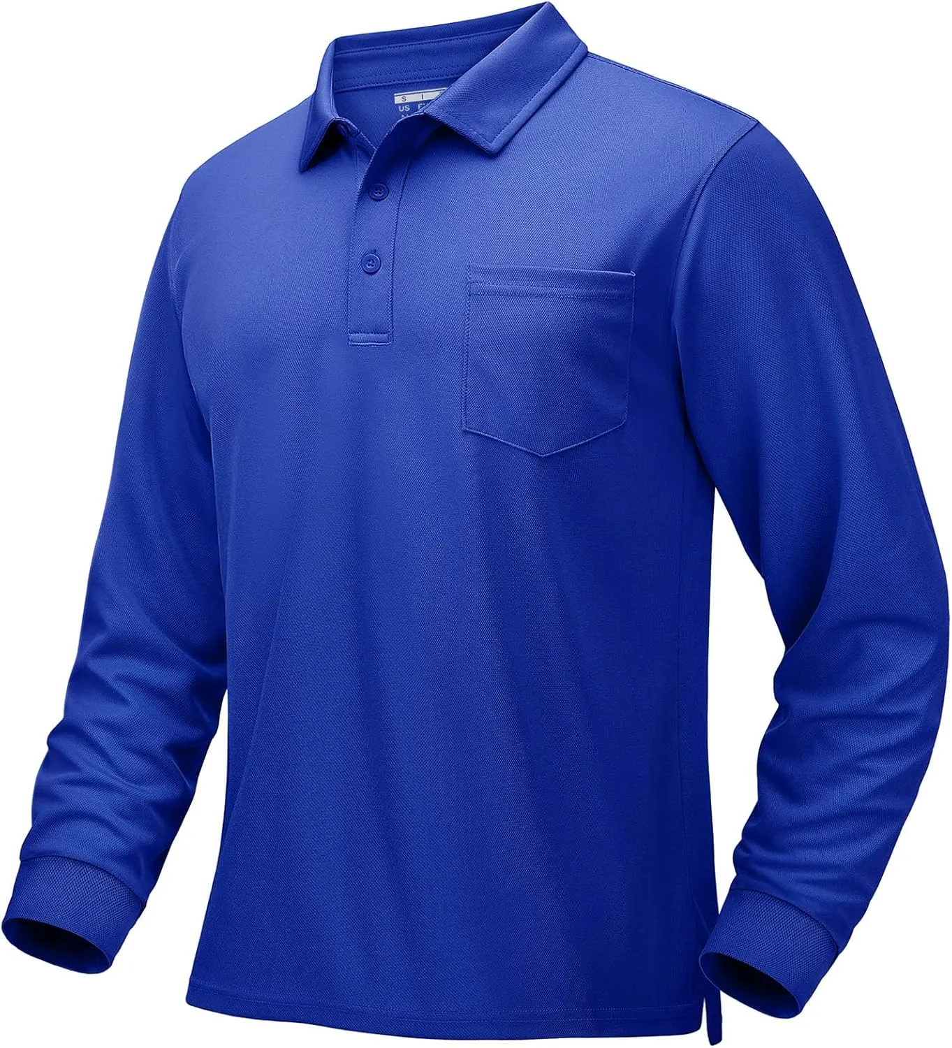 MAGCOMSEN Men's Polo Shirts with Pocket Long Sleeve Golf Quick Dry Shirts Performance Athletic Work Casual Collared Shirt