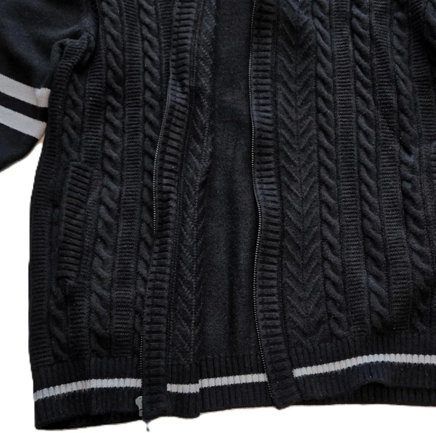 MAISON J Mens Full-Zip Cardigan Sweater, Quality Knit Fabric, Stand Collar, Sporty Casual Style