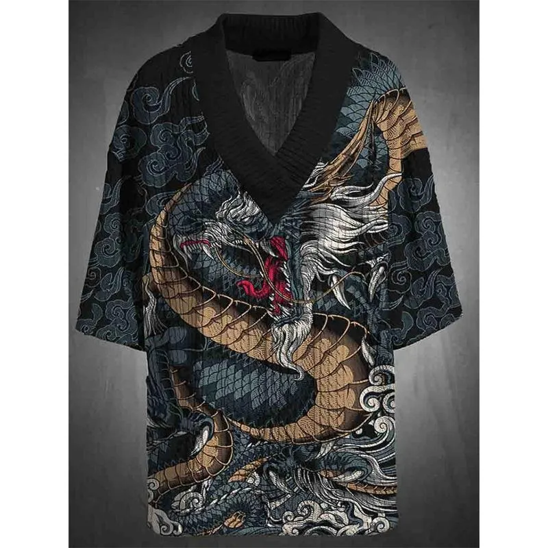 MEN'S ART CASUAL PRINT SHORTS SET 08763200YM