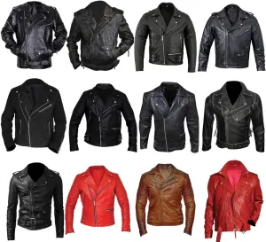 Mens Brando Biker Quilted Diamond Vintage Classic Motorcycle Distressed Leather Jacket