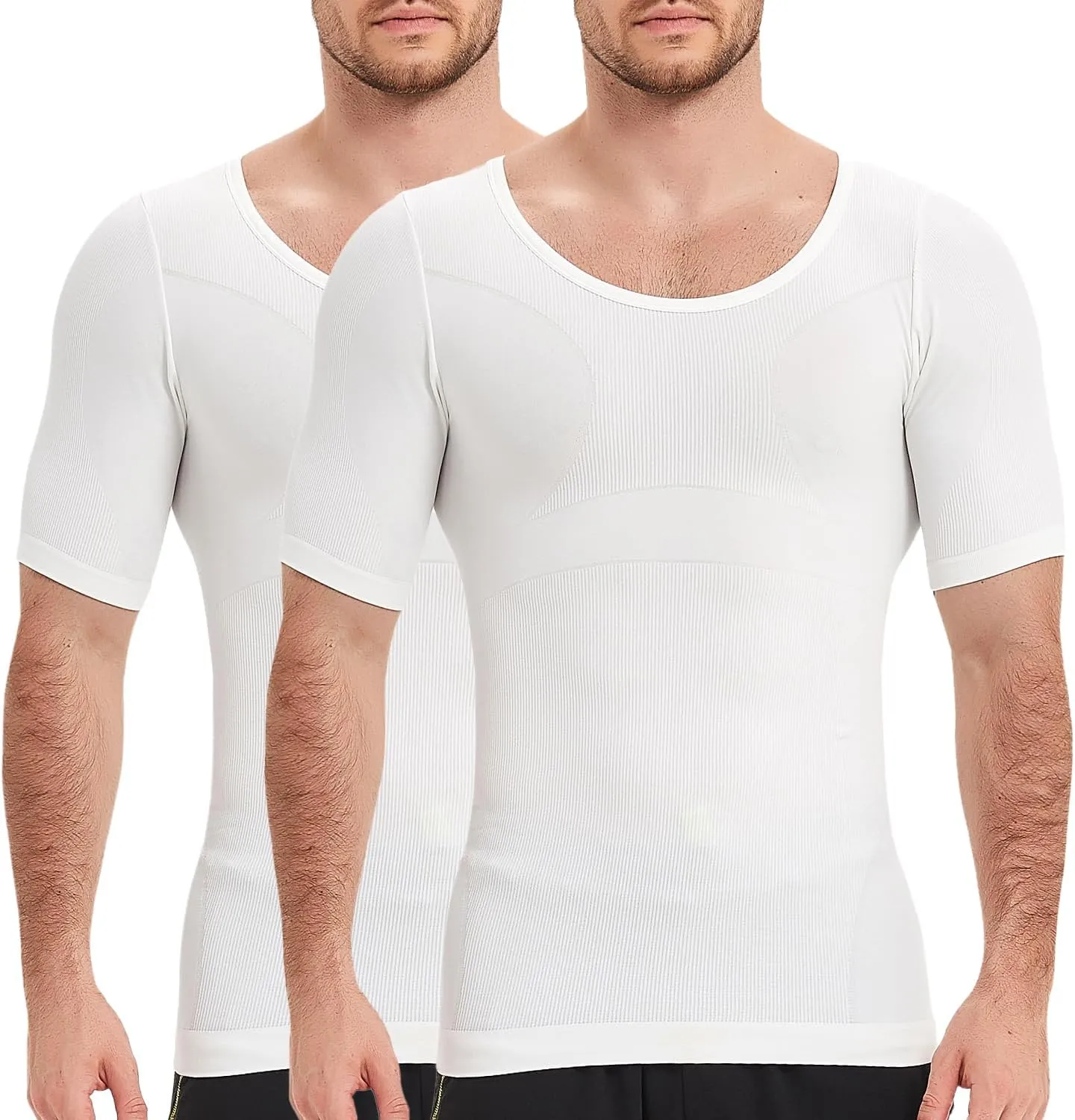 Mens Compression Shirts Short Sleeve, Gynecomastia Undershirt, Slimming Tank Top, Shapewear Vest