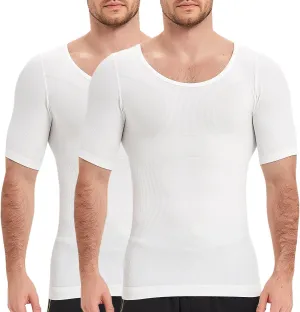 Mens Compression Shirts Short Sleeve, Gynecomastia Undershirt, Slimming Tank Top, Shapewear Vest