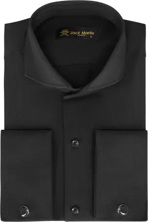 Men's French Cuff Dress Shirts with Cutaway Collar | Cufflinks Included | Luxe Long Sleeve Button-Up Shirt for Men