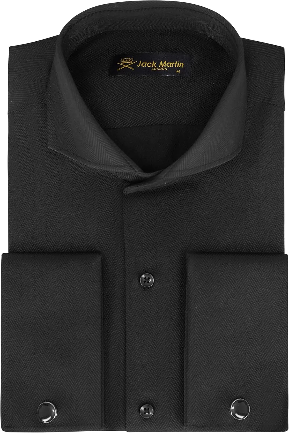 Men's French Cuff Dress Shirts with Cutaway Collar | Cufflinks Included | Luxe Long Sleeve Button-Up Shirt for Men