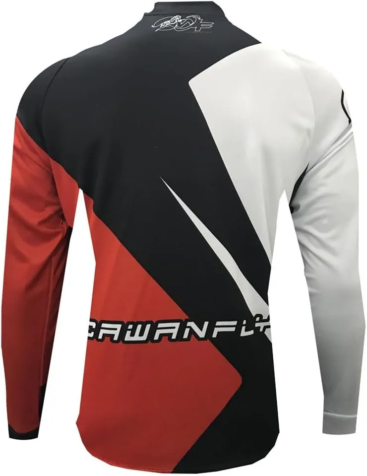 Men's Long Sleeve Off-Road Racing T-Shirts Mountain Bike Jerseys Downhill Motocross Shirts Quick Dry Tops, Small