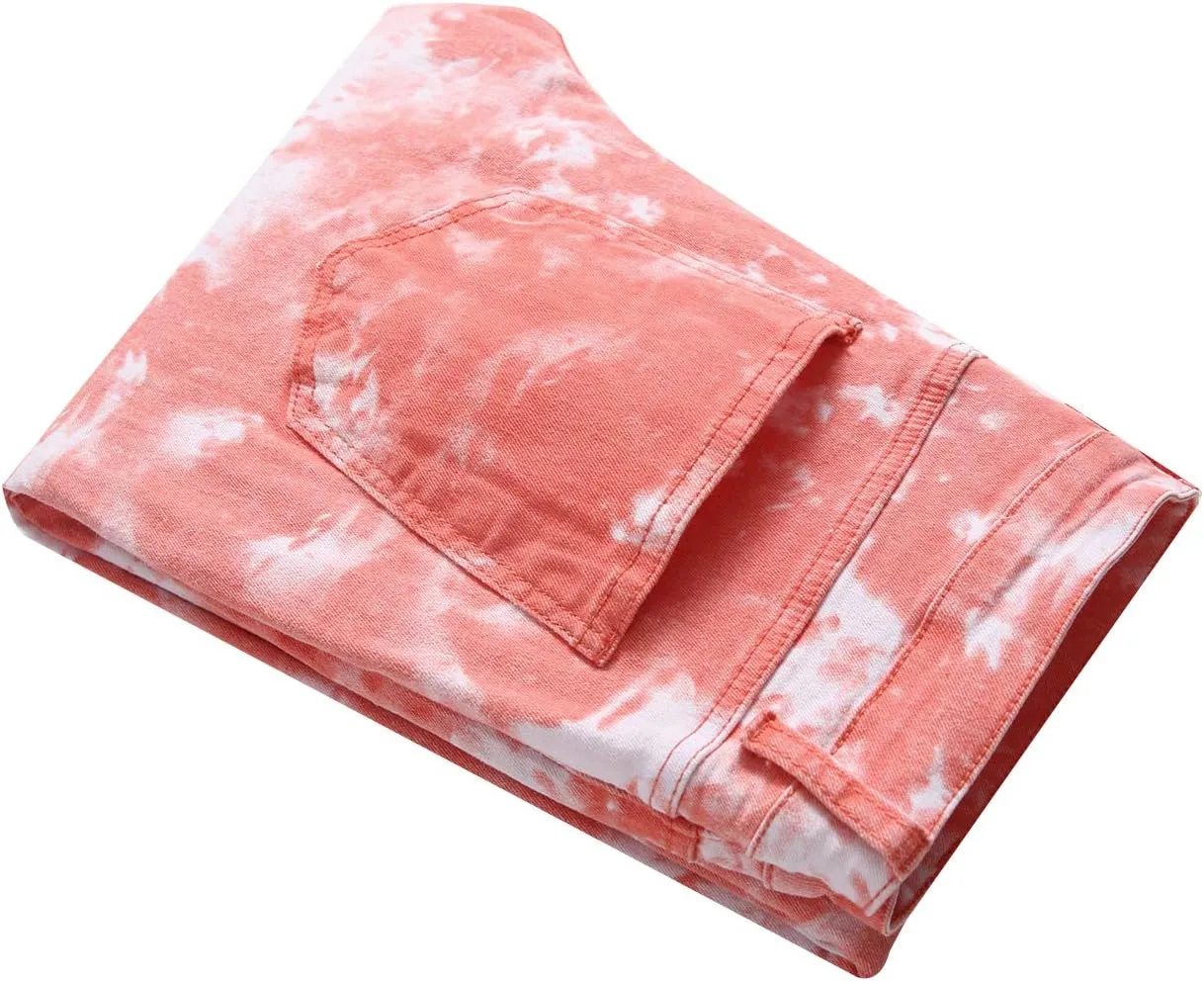 Mens Printed Jeans - Premium Jeans for Men Slim Fit - Skinny Stretch Denim Printed Pants for Men