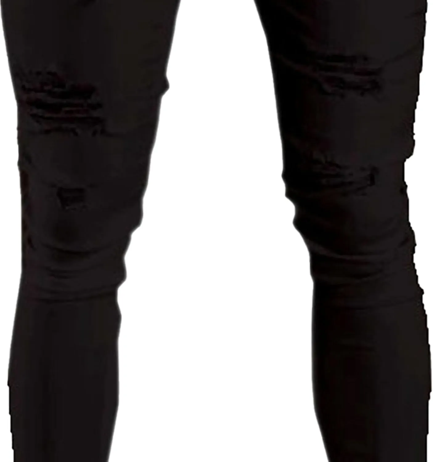 Mens Ripped Slim Stretch Denim Pants Destroyed Distressed Trousers Slim Fit Skinny Streetwear Denim Jean
