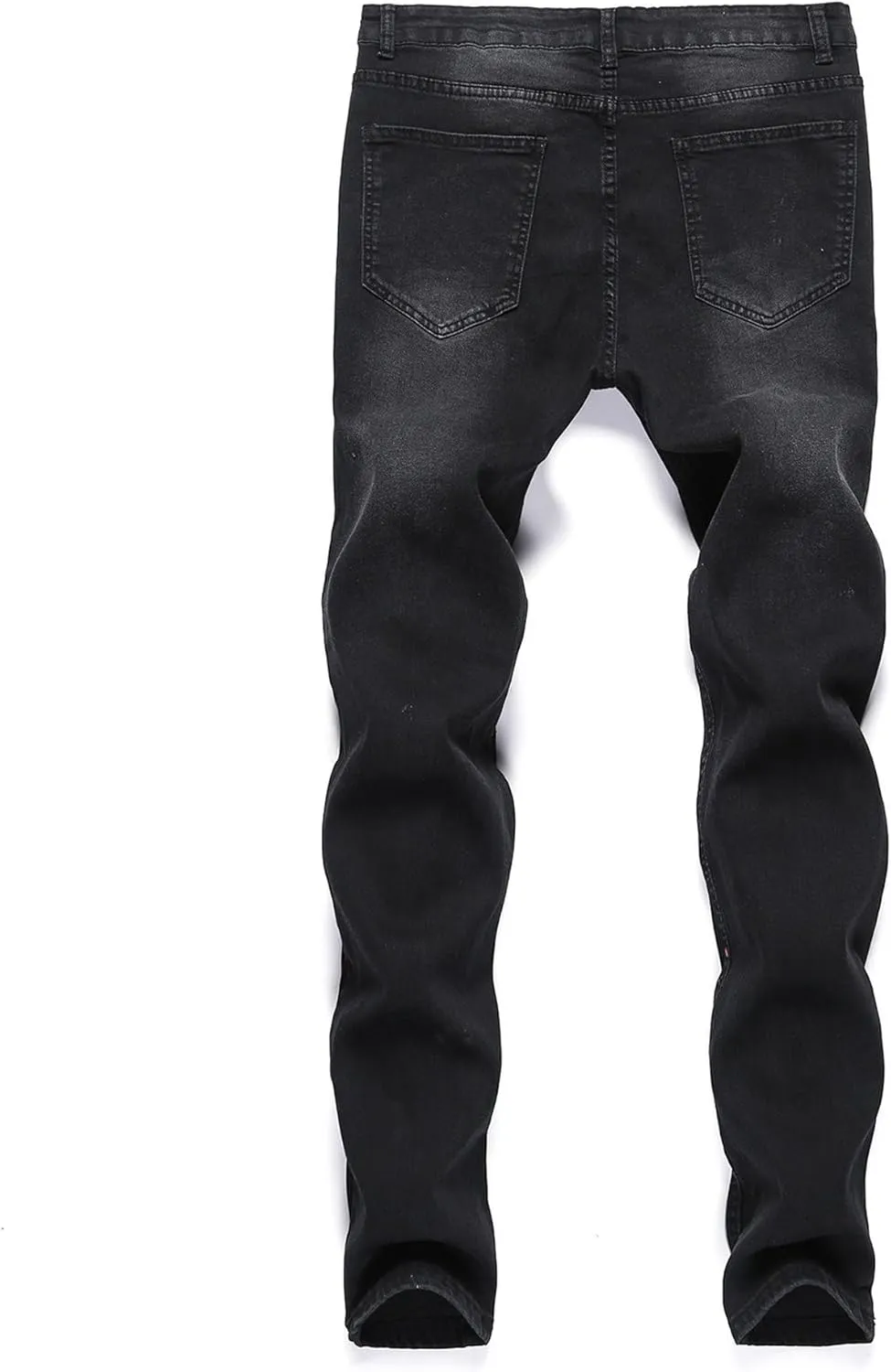 Mens Ripped Slim Stretch Denim Pants Destroyed Distressed Trousers Slim Fit Skinny Streetwear Denim Jean
