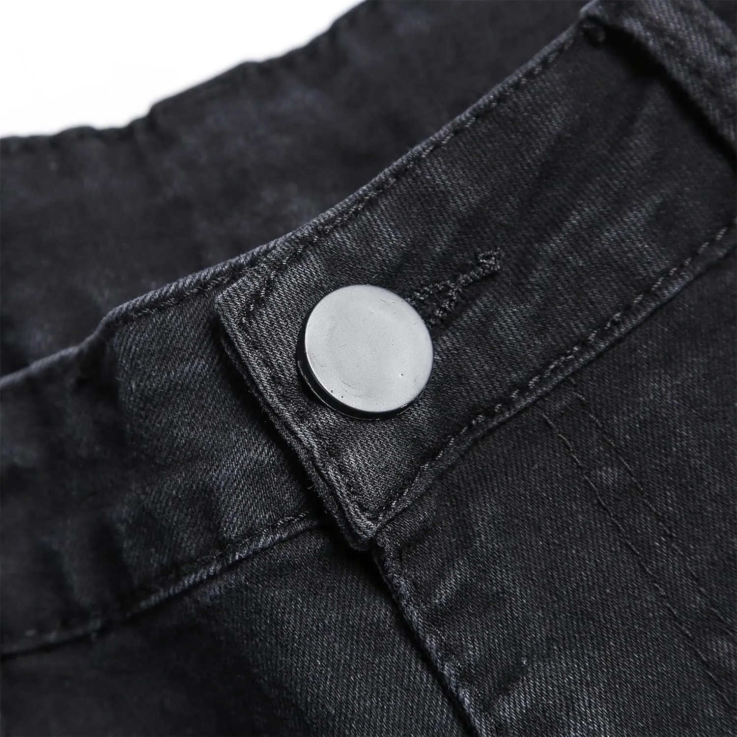 Mens Ripped Slim Stretch Denim Pants Destroyed Distressed Trousers Slim Fit Skinny Streetwear Denim Jean