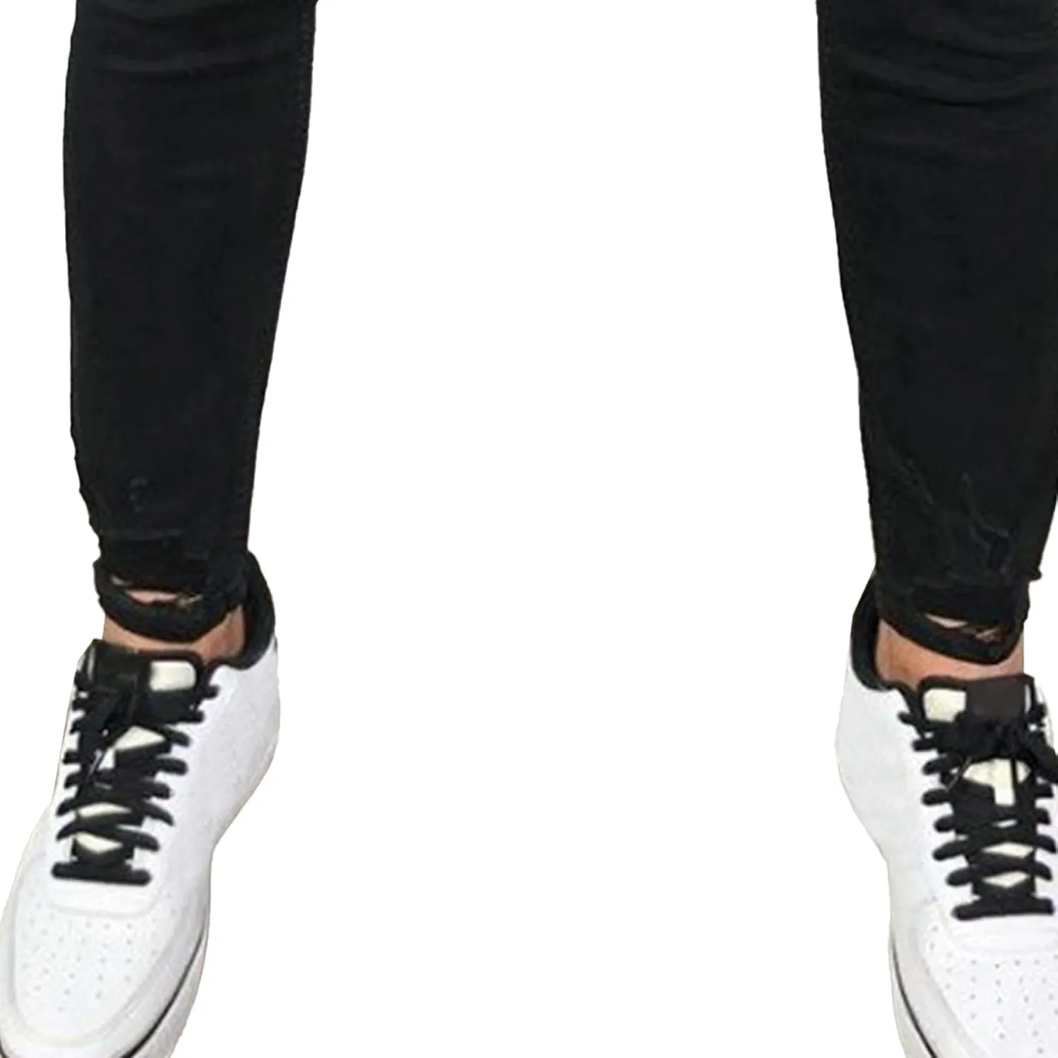 Mens Ripped Slim Stretch Denim Pants Destroyed Distressed Trousers Slim Fit Skinny Streetwear Denim Jean