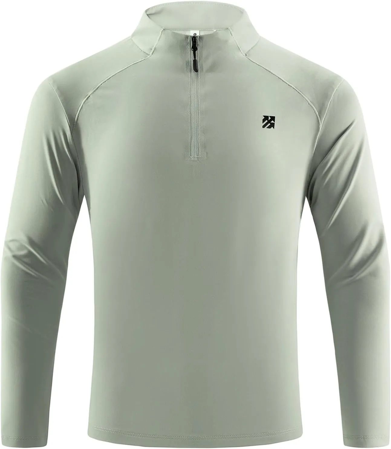 Mens Running Shirts Skinny Moisture Wicking Quarter Zip Pullover Workout Outdoor Sports Golf Pickleball Shirts for Men