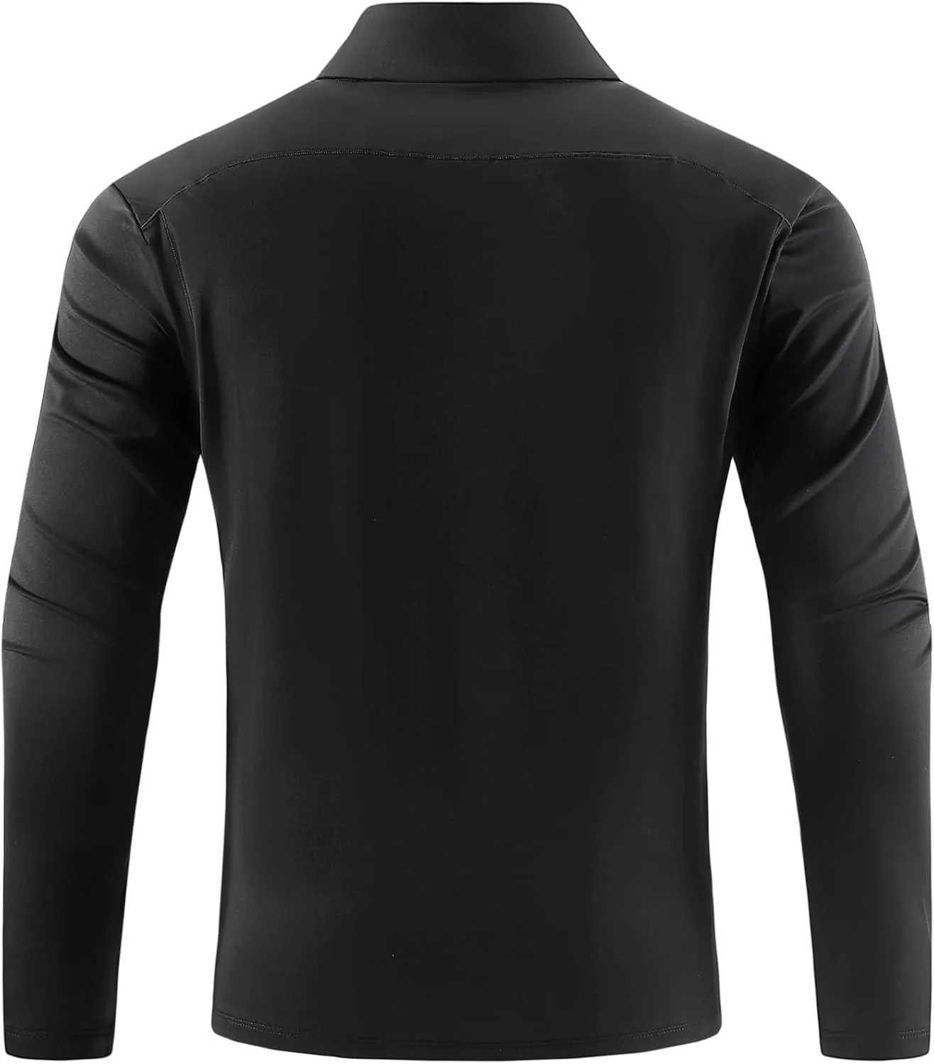 Mens Running Shirts Skinny Moisture Wicking Quarter Zip Pullover Workout Outdoor Sports Golf Pickleball Shirts for Men