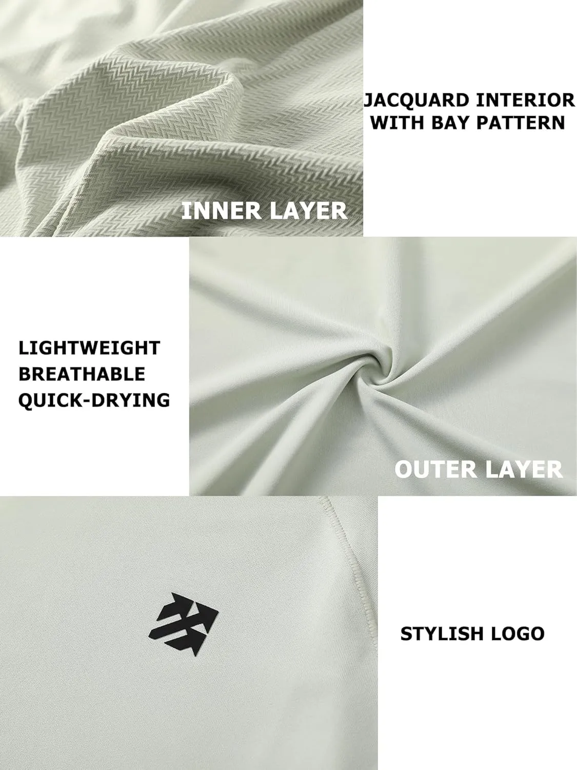 Mens Running Shirts Skinny Moisture Wicking Quarter Zip Pullover Workout Outdoor Sports Golf Pickleball Shirts for Men