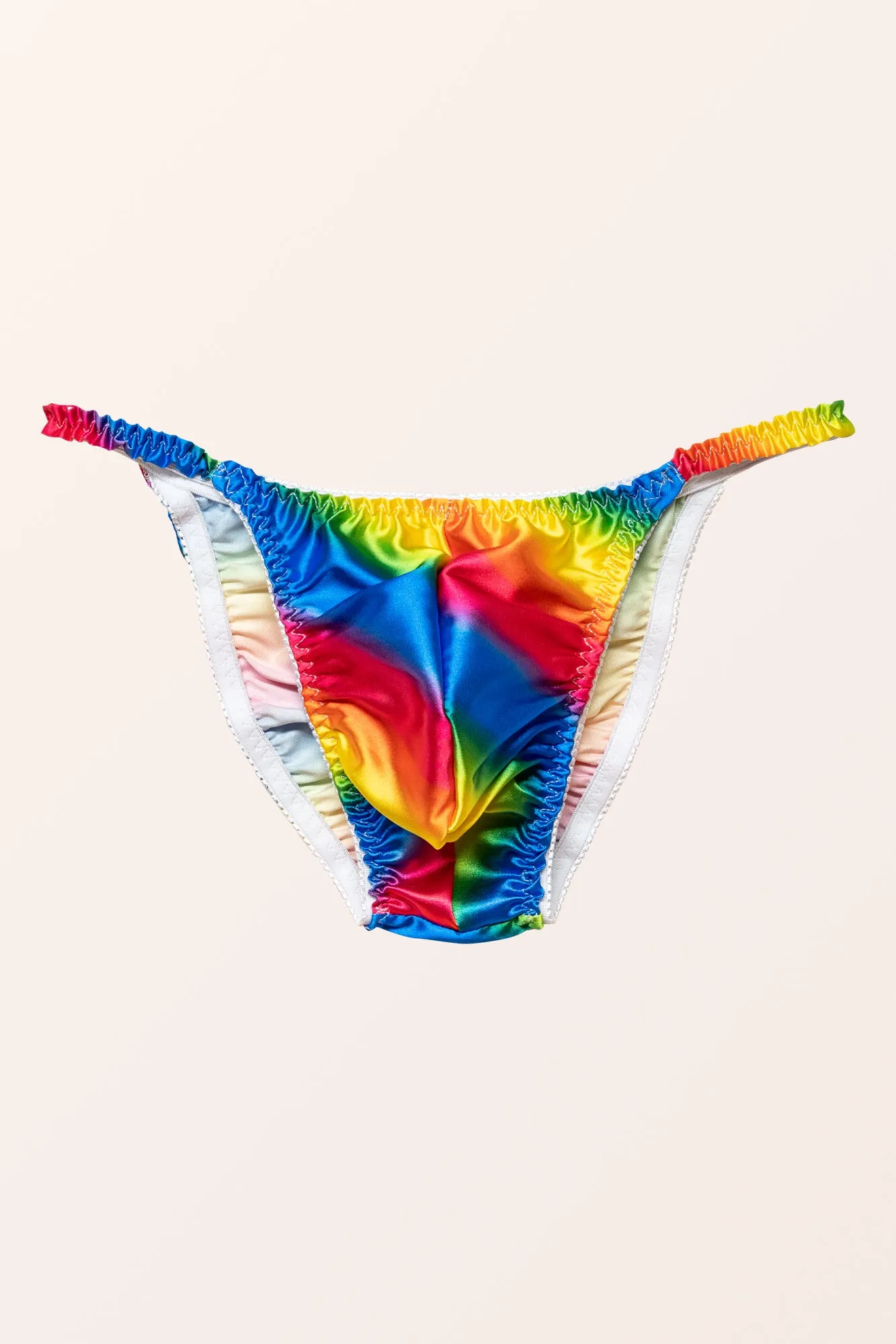 Men's Satin Tanga Briefs - Rainbow