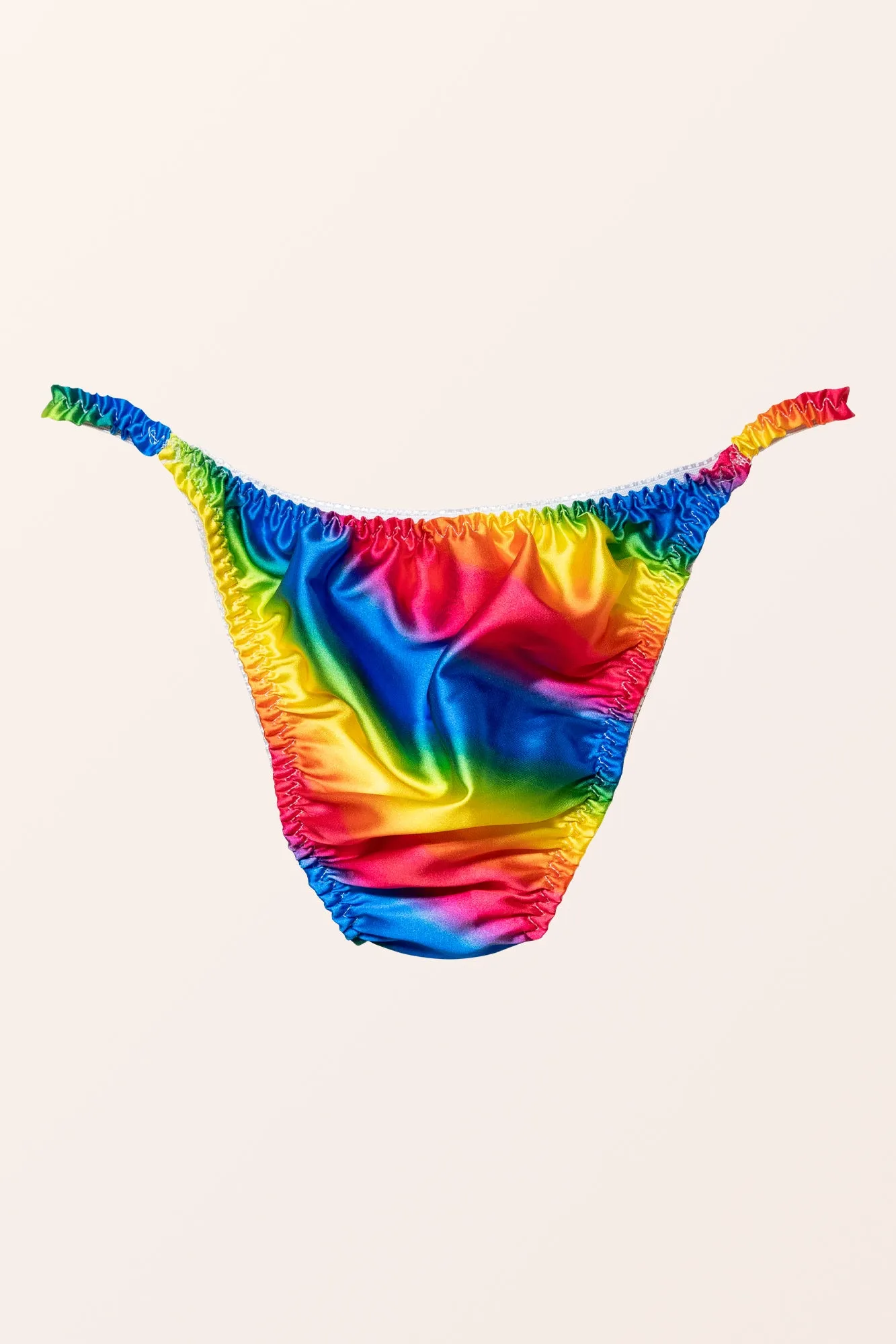 Men's Satin Tanga Briefs - Rainbow