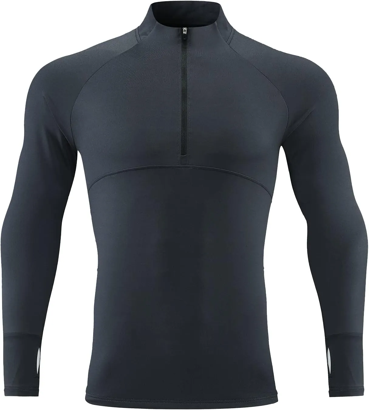 Men's Sports Shirts 1/4 Zip Long Sleeve Running Pullover Tops, Quick Dry Workout Shirts for Gym Athletic Basketball