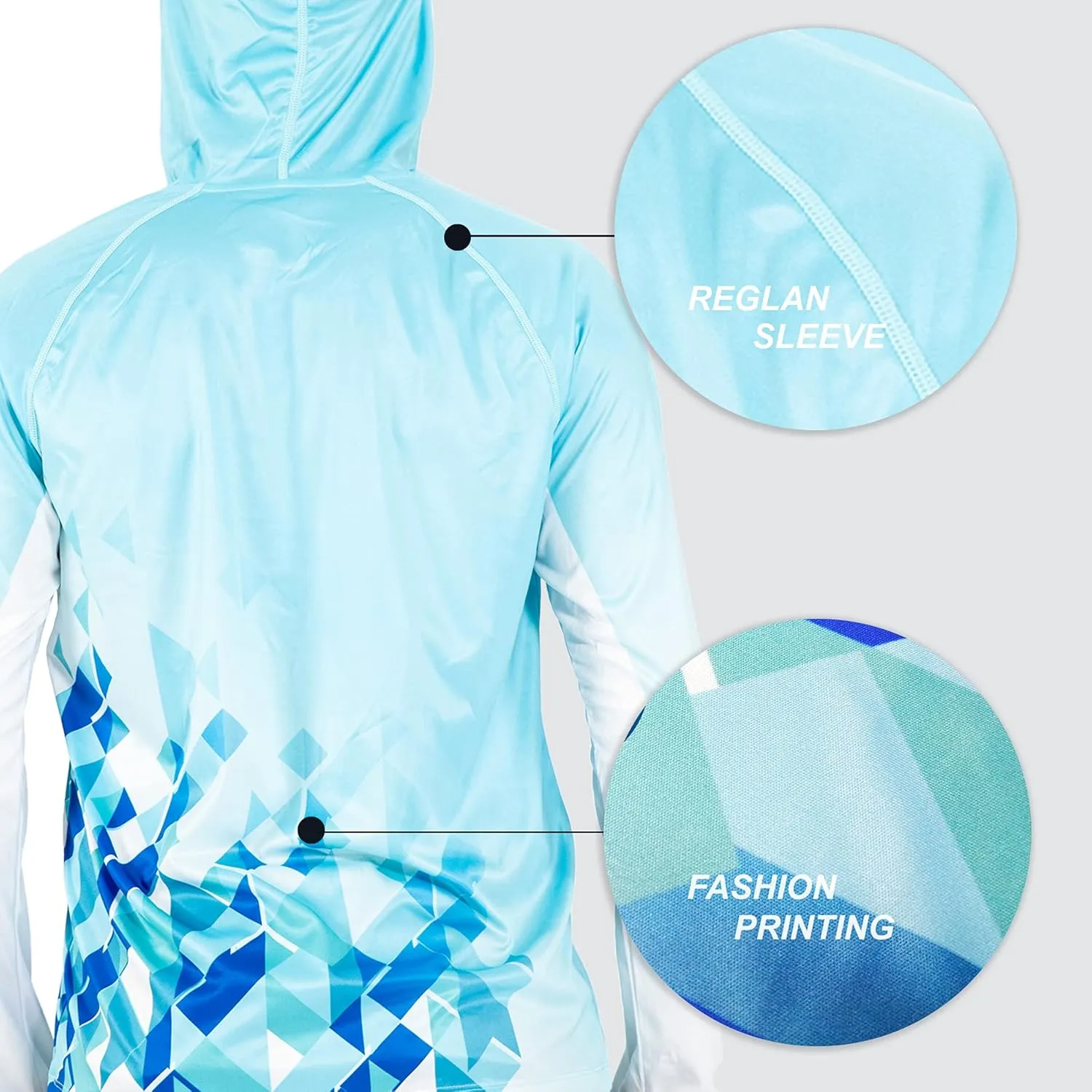 Men's Sun Protection Shirts UPF 50  Long Sleeve Hoodie for Outdoor Activities