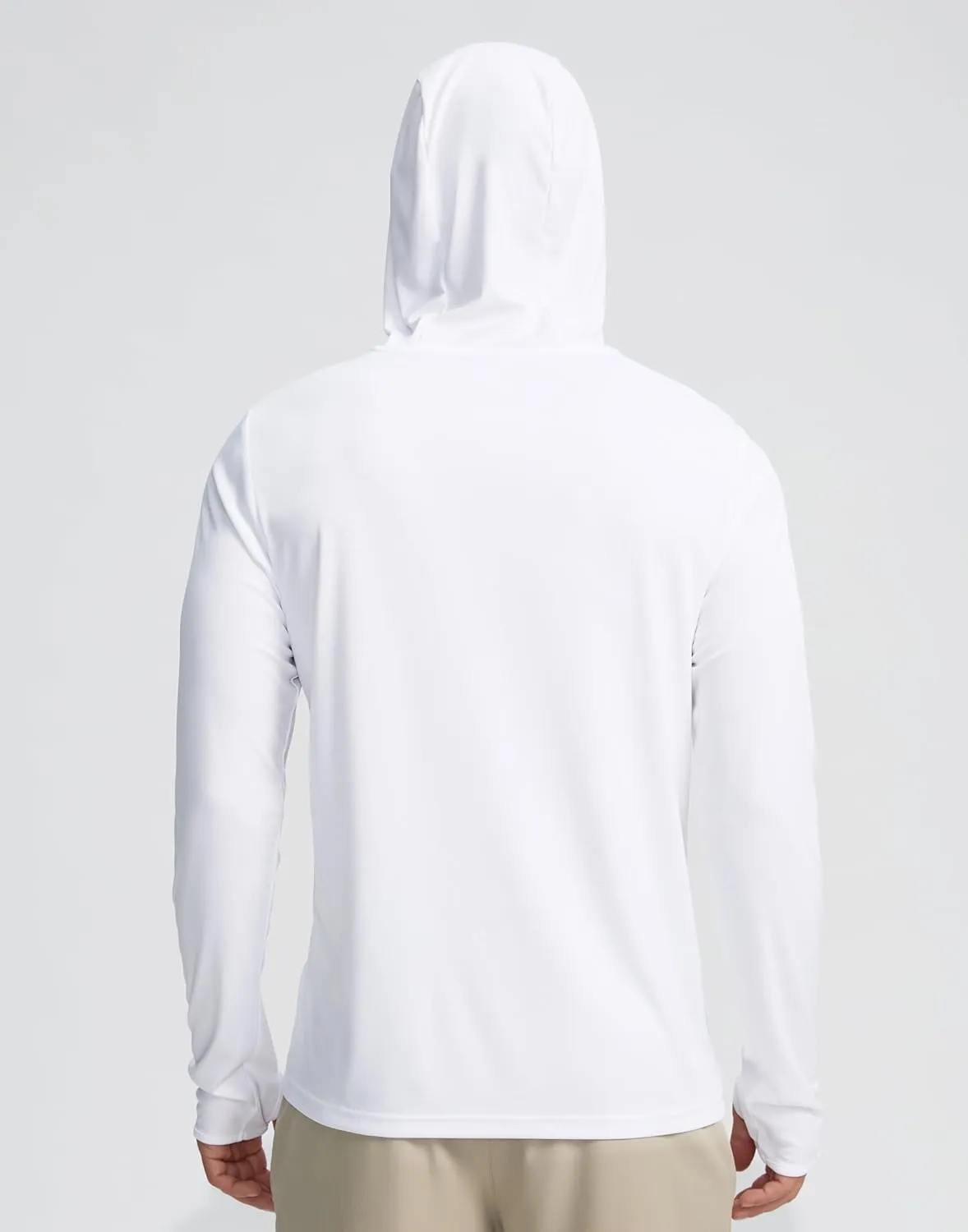 Men's Sun Protection Shirts UPF 50  Long Sleeve Hoodie with 2 Pockets UV SPF Fishing Hiking Rash Guard Shirts