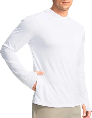 Men's Sun Protection Shirts UPF 50  Long Sleeve Hoodie with 2 Pockets UV SPF Fishing Hiking Rash Guard Shirts