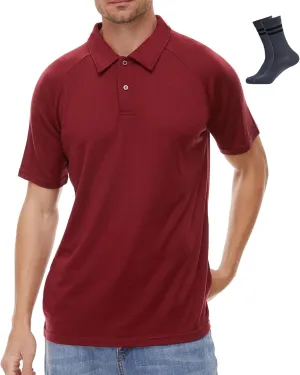 MERINNOVATION Merino Wool Polo Shirts Men - 100% Merino Wool Shirts for Men Short Sleeve Wicking Base Layer