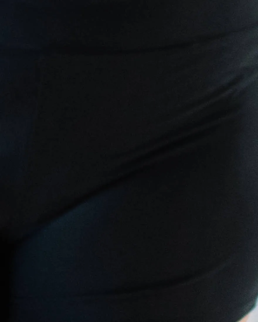Midi Swim Skort | Black