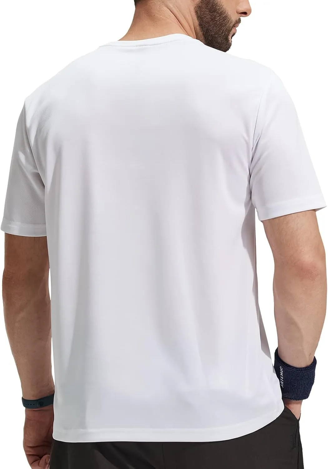 MIER Mens Workout Shirts Short Sleeve T-Shirt Lightweight Running Dry Fit Athletic Shirts Moisture Wicking, 3 Pack