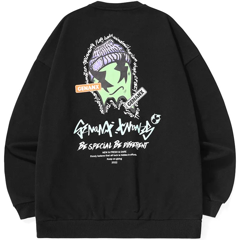 Minimalist Plain Crew Neck Sweatshirt