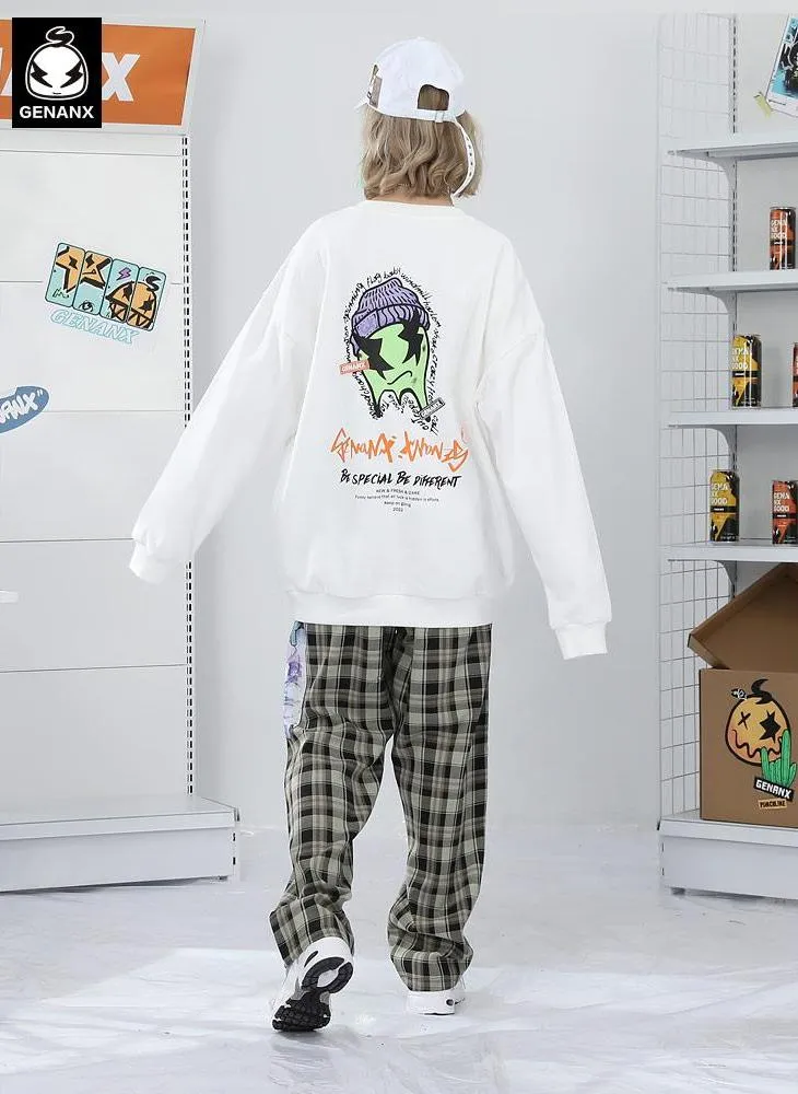 Minimalist Plain Crew Neck Sweatshirt