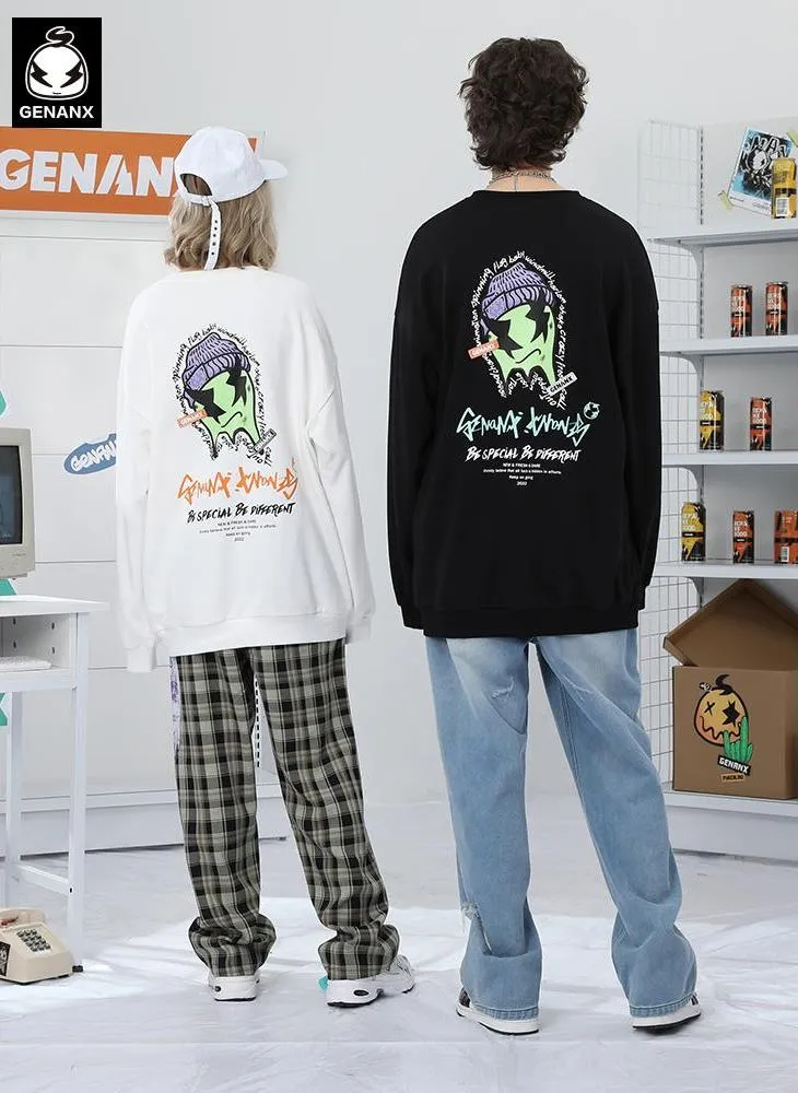 Minimalist Plain Crew Neck Sweatshirt