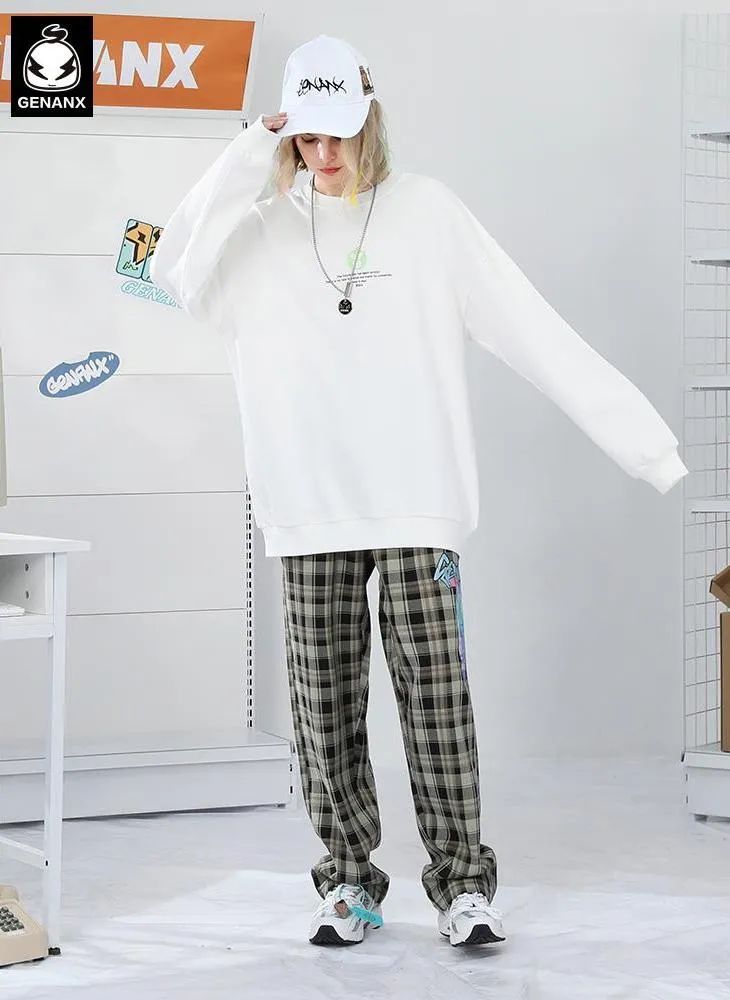 Minimalist Plain Crew Neck Sweatshirt