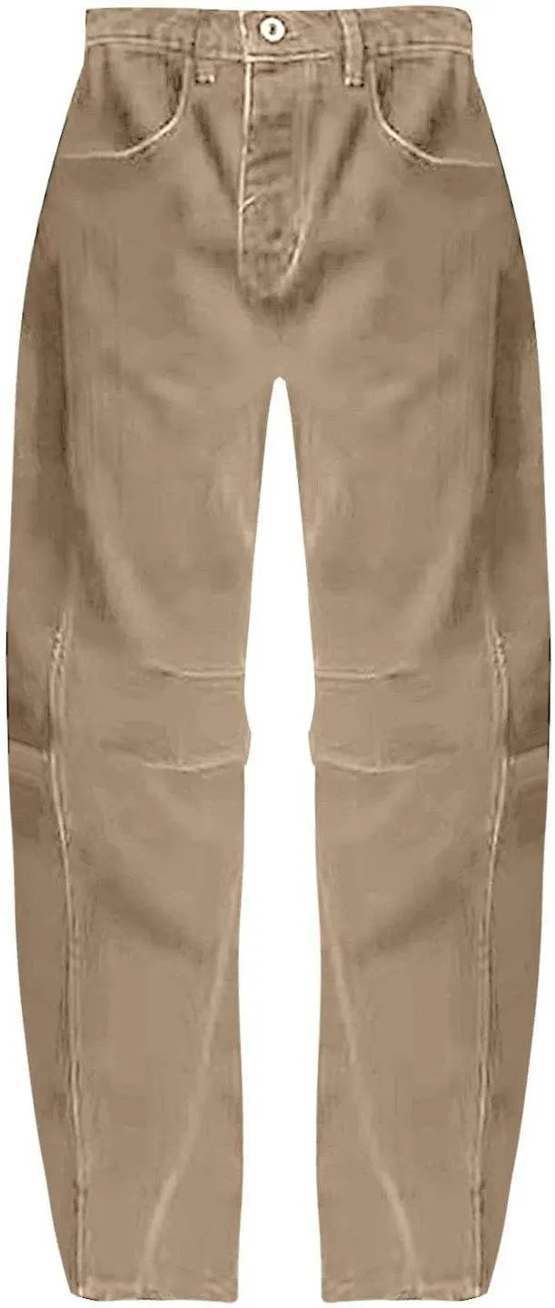 Miyaomn Vintage Barrel Jeans for Women High Waisted Wide Leg Baggy Cropped Harem Pants Y2k Boyfriend Stretch Denim Trousers