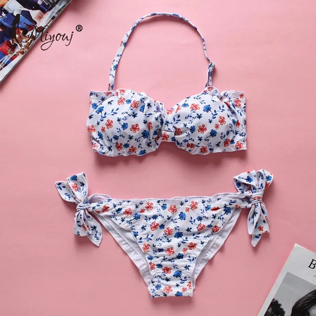 Miyouj Ruffle Bikini Off Shoulder