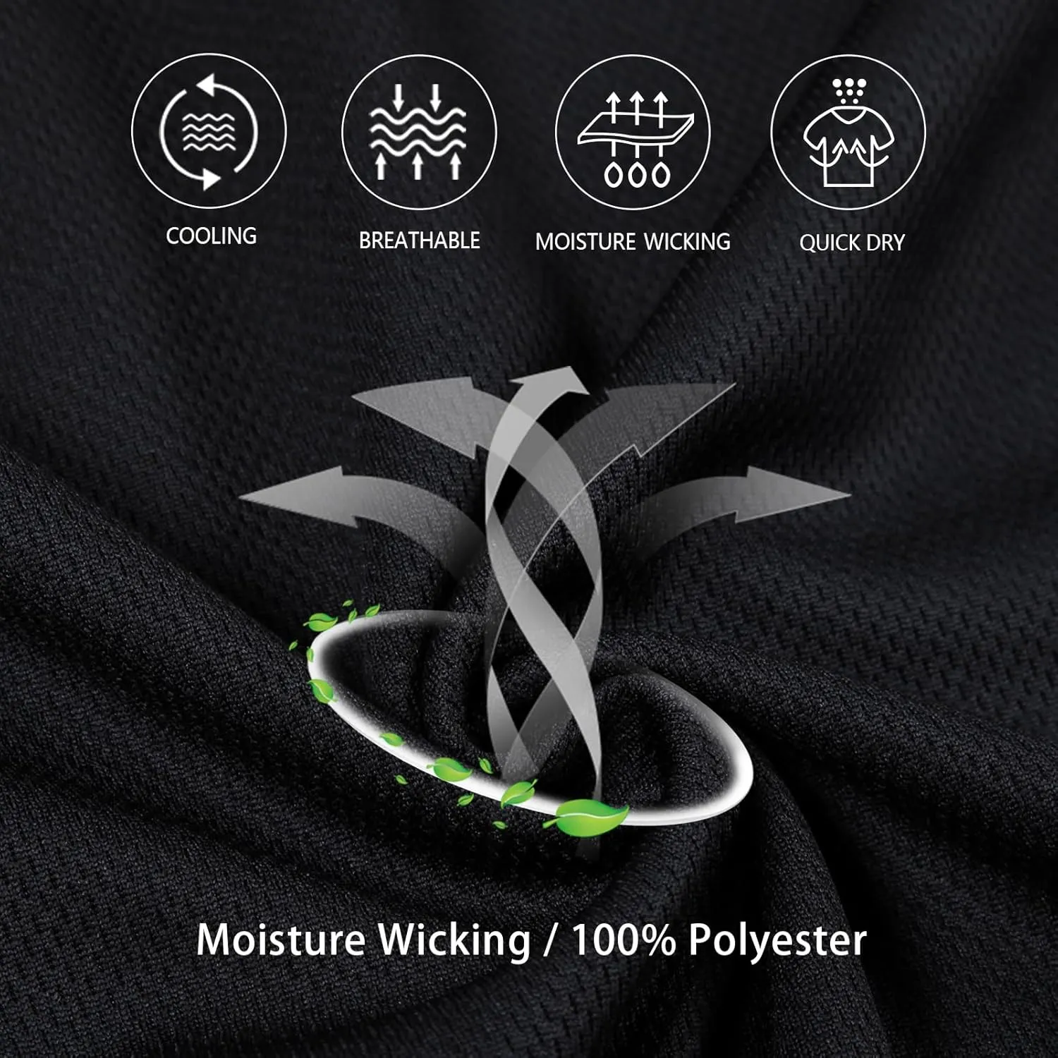 MOHEEN Men's Golf Shirts Short Sleeve Moisture Wicking Polo T-Shirts Athletic Quick Dry Fit Performance Collared UPF 50 