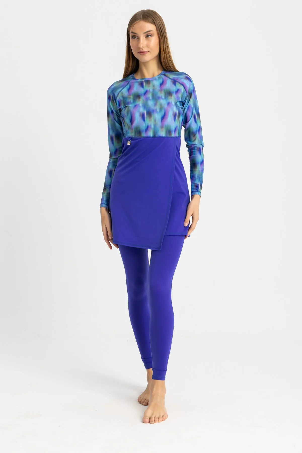 Motion Wave Swim Top - Blue Haze